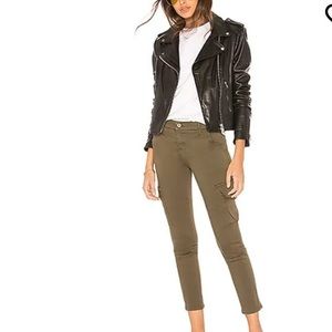 NSF The Vincent Stretch High Rise Cargo Pants in Drab Army Green